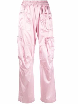 Diesel satin utility track trousers - Pink