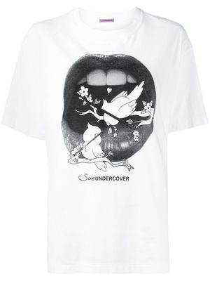 Sueundercover graphic-print cotton T-shirt - White