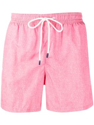 Fedeli logo-patch swim shorts - Pink