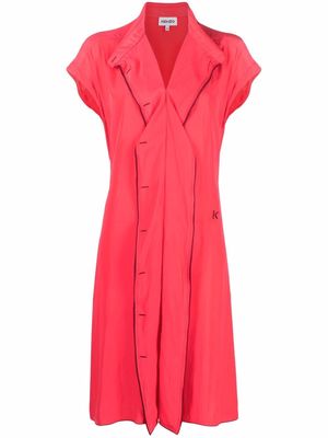 Kenzo ruffle-collar shirt dress - Pink