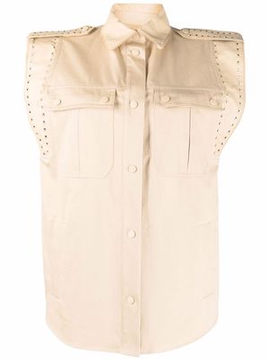 TWINSET buttoned cotton vest - Neutrals