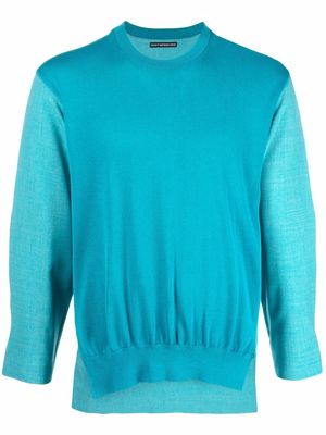 Issey Miyake Pre-Owned 2000s colour-block panelled jumper - Blue