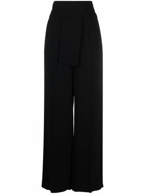 LANVIN high-waisted straight-leg trousers - Black