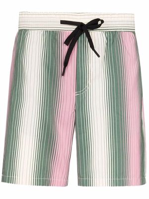 Wood Wood Roy gradient-stripe swim shorts - Pink