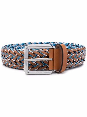 ETRO woven leather belt - Blue