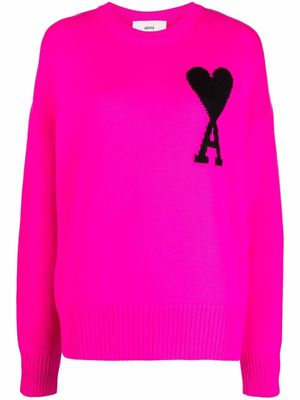 AMI Paris Ami de Coeur wool jumper - Pink
