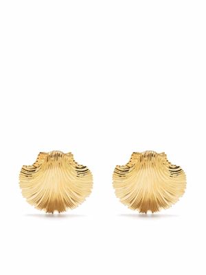Atu Body Couture seashell stud earrings - Gold