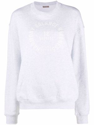 12 STOREEZ logo-print cotton sweatshirt - Grey