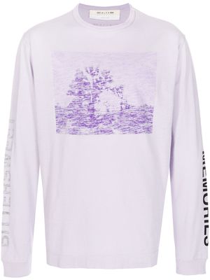 1017 ALYX 9SM graphic-print long-sleeved T-shirt - Purple