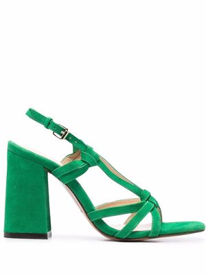 Tila March block-heel strappy sandals - Green