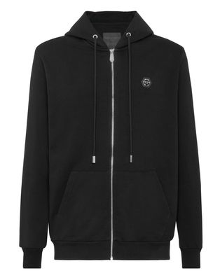 Philipp Plein Plein™ logo zip-up hoodie - Black