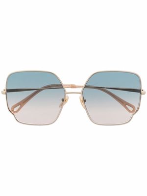 Chloé Eyewear gradient-sense square-frame sunglasses - Gold