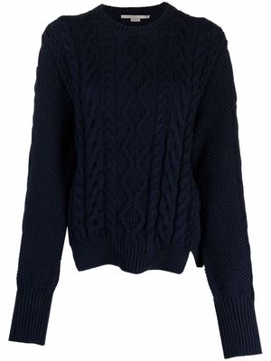 Stella McCartney long-sleeve cable-knit jumper - Blue