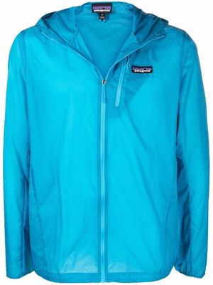 Patagonia logo zipped fitted jacket - Blue