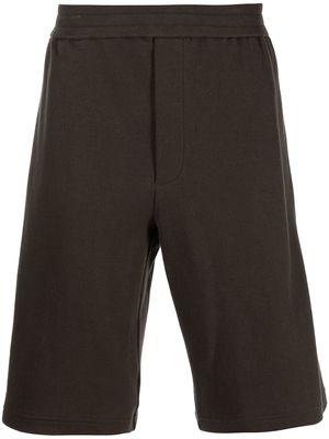 The Row knee-length cotton track shorts - Grey