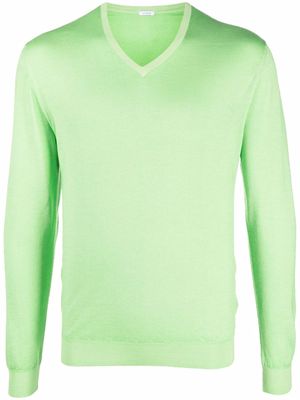 Malo cashmere-blend V-neck jumper - Green