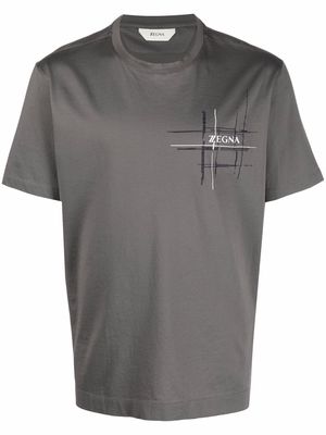 Z Zegna cotton logo-print T-shirt - Grey