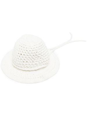 Craig Green Knot crochet bucket hat - White