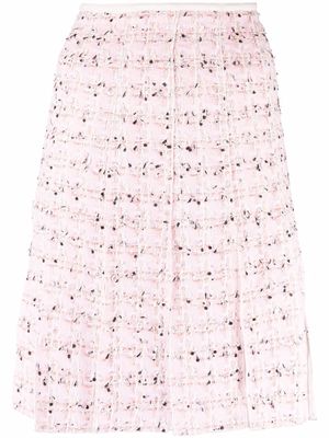 Giambattista Valli high-waisted tweed straight skirt - Pink
