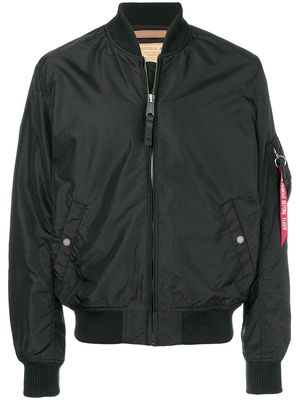 Alpha Industries zipped bomber jacket - Black