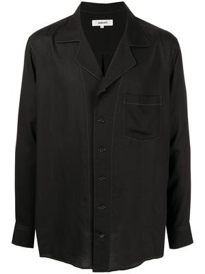 sulvam spread-collar long-sleeved shirt - Black