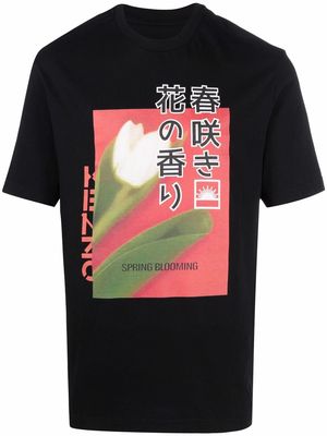 Kenzo Daisy and Tulip graphic-print T-shirt - Black