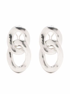 Goossens lhassa double hoop clip earrings - Silver