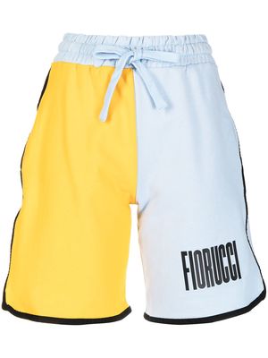 Fiorucci colour-block logo-print shorts - Blue