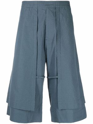 Craig Green knee-length cargo shorts - Blue