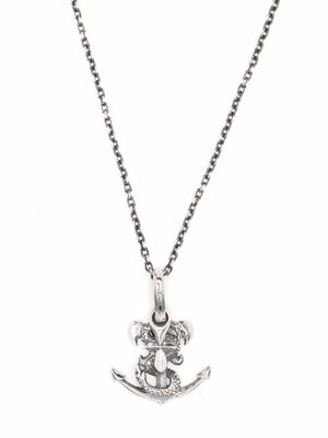 Yohji Yamamoto snake anchor necklace - Silver