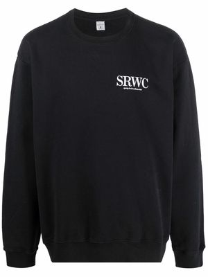 Sporty & Rich logo-print cotton sweatshirt - Black