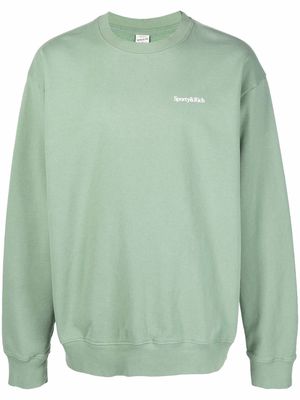 Sporty & Rich chest logo-print sweatshirt - Green