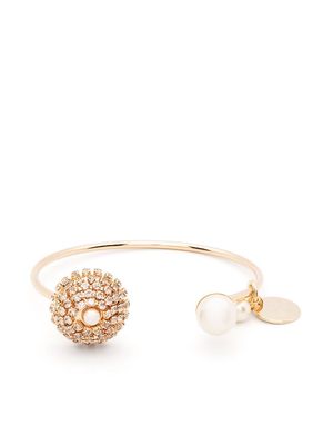 Anton Heunis faux-pearl crystal cuff - Gold