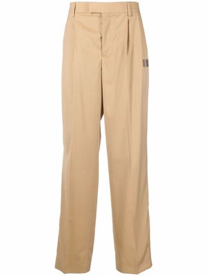 VTMNTS loose fit wool trousers - Neutrals