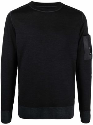 C.P. Company Lens-detail fine-knit jumper - Black