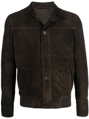 Salvatore Santoro buttoned-up suede shirt jacket - Brown