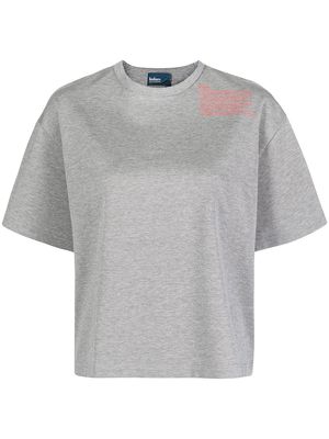 Kolor cotton construction-print T-shirt - Grey