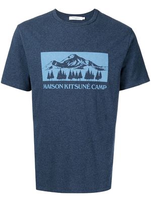 Maison Kitsuné Mountain Camp T-shirt - Blue
