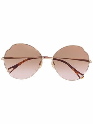 Chloé Eyewear gradient-lense oversize sunglasses - Gold