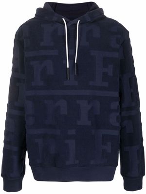 Ferrari logo drawstring hoodie - Blue