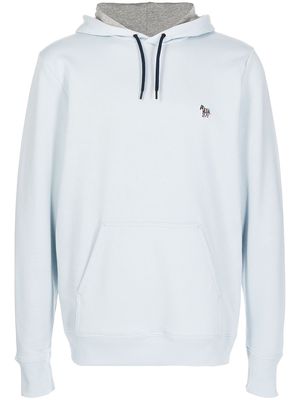PS Paul Smith Zebra-patch pullover hoodie - Blue