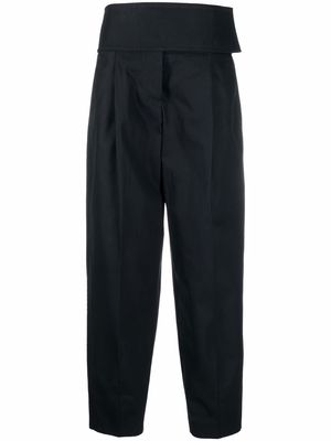 Jil Sander high-rise tapered trousers - Black
