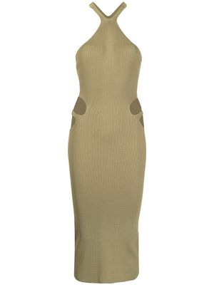 Dion Lee Lustrate Fork bodycon dress - Brown