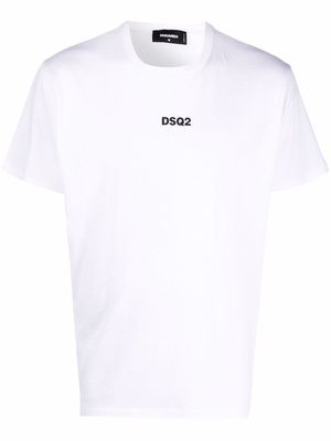 Dsquared2 logo-print mesh T-shirt - White