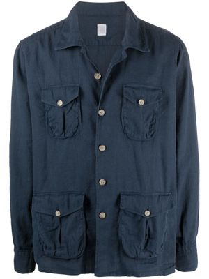 Eleventy long-sleeve shirt jacket - Blue