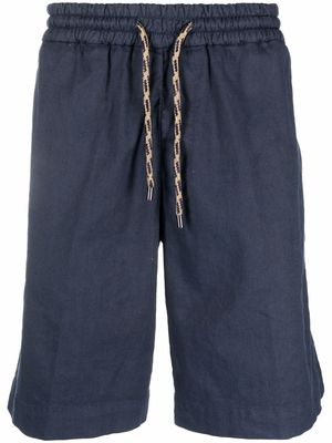 DONDUP drawstring-waist four-pocket Bermuda shorts - Blue