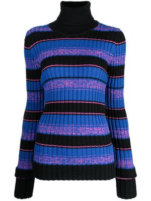 Maison Martin Margiela Pre-Owned striped ribbed-knit jumper - Blue