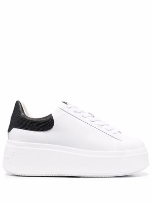 ASH contrast leather trainers - White