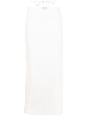 Christopher Esber cut out-detail maxi skirt - White