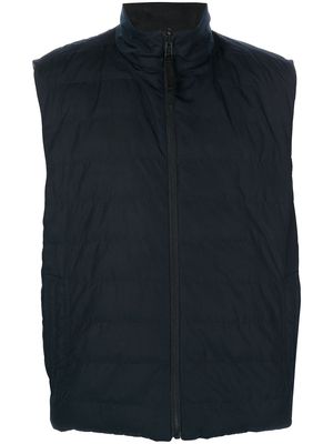 Vince quilted-finish zipped gilet - Blue